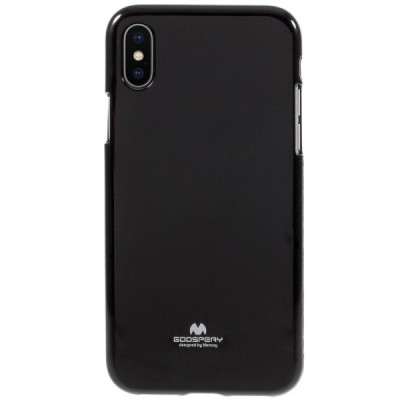 Apple iPhone X (iPhone Xs) Mercury твердый силиконовый чехол (TPU) - чёрный | Vacins.lv