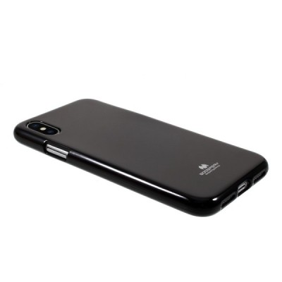 Apple iPhone X (iPhone Xs) Mercury твердый силиконовый чехол (TPU) - чёрный | Vacins.lv