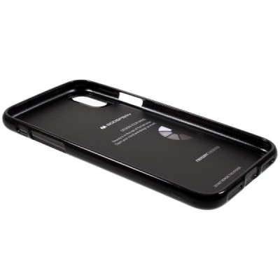 Apple iPhone X (iPhone Xs) Mercury твердый силиконовый чехол (TPU) - чёрный | Vacins.lv