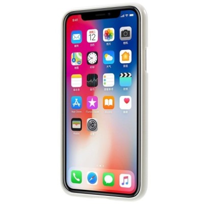 Apple iPhone X (iPhone Xs) Mercury balts cieta silikona (TPU) apvalks / vacins.lv