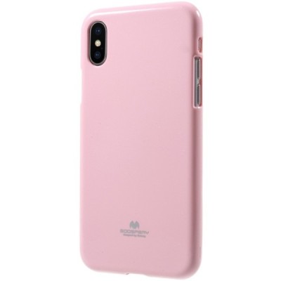 Apple iPhone X (iPhone Xs) Mercury твердый силиконовый чехол (TPU) - светло-розовый | Vacins.lv