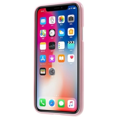 Apple iPhone X (iPhone Xs) Mercury gaiši rozs cieta silikona (TPU) apvalks / vacins.lv