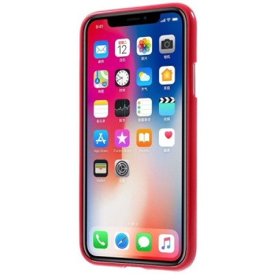 Apple iPhone X (iPhone Xs) Mercury твердый силиконовый чехол (TPU) - тёмно-розовый | Vacins.lv