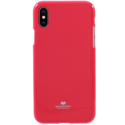 Apple iPhone X (iPhone Xs) Mercury твердый силиконовый чехол (TPU) - тёмно-розовый | Vacins.lv