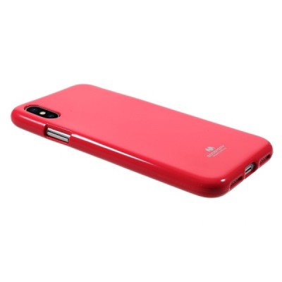 Apple iPhone X (iPhone Xs) Mercury твердый силиконовый чехол (TPU) - тёмно-розовый | Vacins.lv
