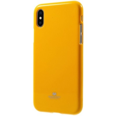 Apple iPhone X (iPhone Xs) Mercury твердый силиконовый чехол (TPU) - жёлтый | Vacins.lv