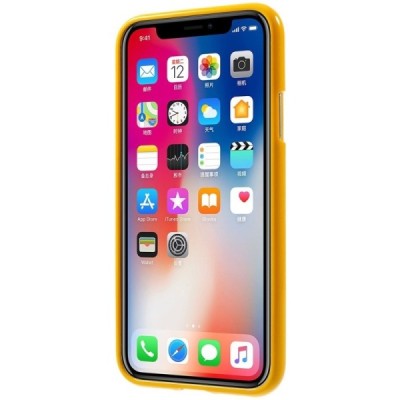 Apple iPhone X (iPhone Xs) Mercury dzeltens cieta silikona (TPU) apvalks / vacins.lv