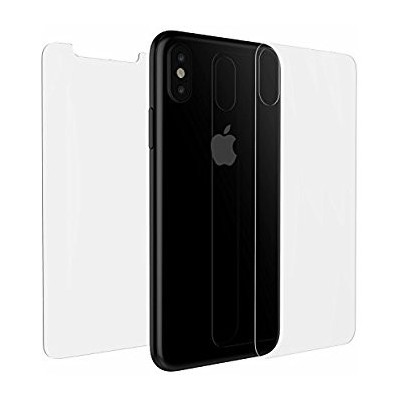 Apple iPhone X (iPhone Xs) защитная прозрачная (полностью закрывающая) пленка экрана и задней панели | Vacins.lv