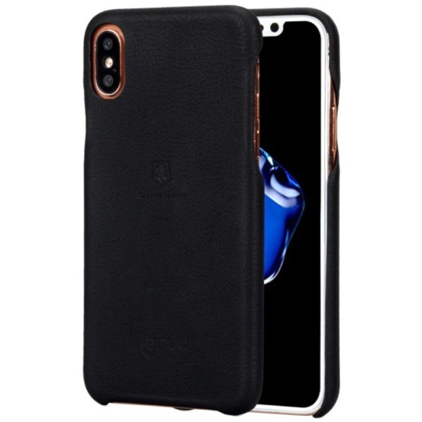 „Lenuo“ Soft Slim ādas apvalks - melns (iPhone X / Xs)