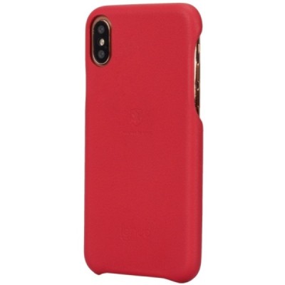 „Lenuo“ Soft Slim серии Apple iPhone X (iPhone Xs) красный кожаный чехол | Vacins.lv
