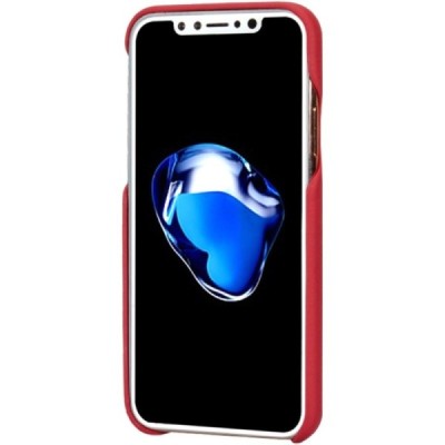 „Lenuo“ Soft Slim серии Apple iPhone X (iPhone Xs) красный кожаный чехол | Vacins.lv