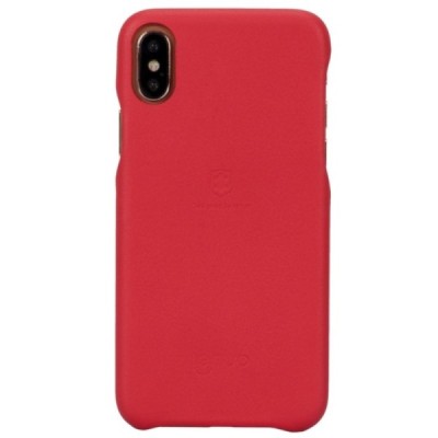 „Lenuo“ Soft Slim серии Apple iPhone X (iPhone Xs) красный кожаный чехол | Vacins.lv