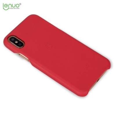 „Lenuo“ Soft Slim серии Apple iPhone X (iPhone Xs) красный кожаный чехол | Vacins.lv