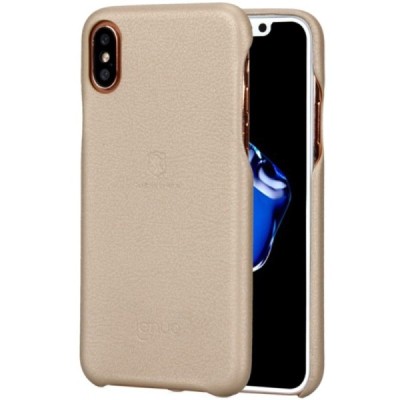 „Lenuo“ Soft Slim Apple iPhone X (iPhone Xs) zelta ādas apvalks / Vacins.lv