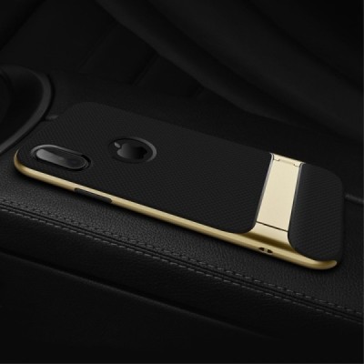 „Rock“ Royce Kickstand усиленная защита Apple iPhone X (iPhone Xs) золотой твердый силиконовый (TPU) и пластиковый чехол | Vacin
