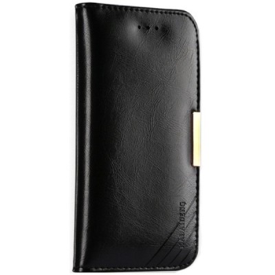 Чёрный кожаный чехол-книжка ''Kalaideng'' Royale для Apple iPhone X (iPhone Xs) | Vacins.lv