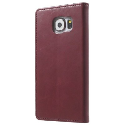 Mercury Blue Moon кожаный чехол-книжка Samsung Galaxy S6 (G920) бордового цвета | Vacins.lv