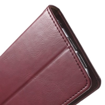 Mercury Blue Moon кожаный чехол-книжка Samsung Galaxy S6 (G920) бордового цвета | Vacins.lv