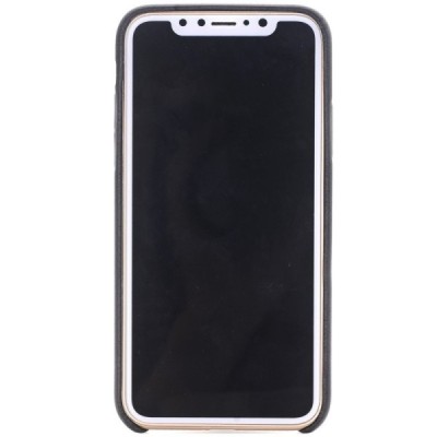 Slim Leather Apple iPhone X (iPhone Xs) melns ādas apvalks / Vacins.lv