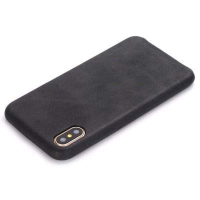 Slim Leather Apple iPhone X (iPhone Xs) melns ādas apvalks / Vacins.lv