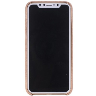 Slim Leather Apple iPhone X (iPhone Xs) песочный кожаный чехол | Vacins.lv