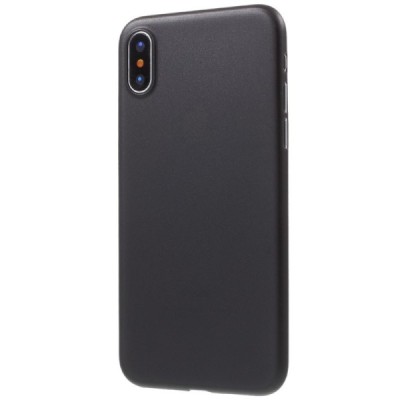Apple iPhone X (iPhone Xs) pasaulē planākais melns futrālis / Vacins.lv