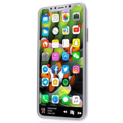 Apple iPhone X (iPhone Xs) cамый тонкий в мире пластиковый чехол белого цвета | Vacins.lv