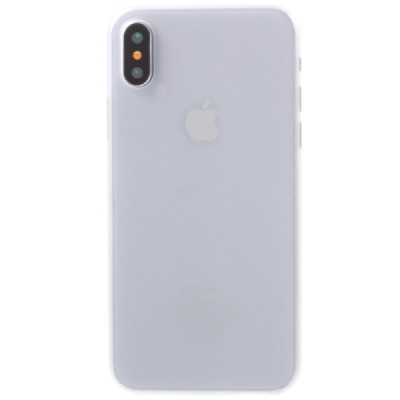 Apple iPhone X (iPhone Xs) cамый тонкий в мире пластиковый чехол белого цвета | Vacins.lv