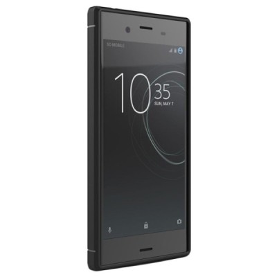 Sony Xperia XZ1 „Carbon“ cieta silikona (TPU) melns apvalks / vacins.lv