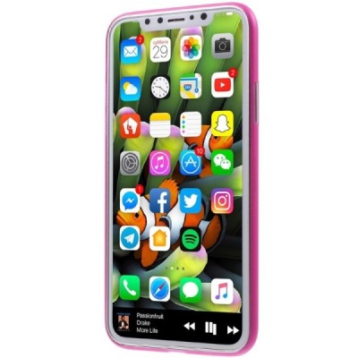 Apple iPhone X (iPhone Xs) pasaulē planākais tumši rozs futrālis / Vacins.lv