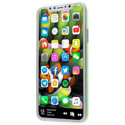 Apple iPhone X (iPhone Xs) cамый тонкий в мире пластиковый чехол зелёного цвета | Vacins.lv