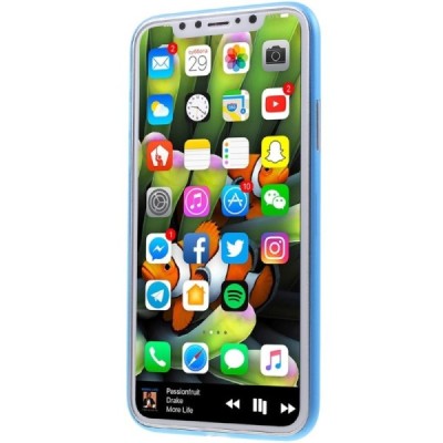 Apple iPhone X (iPhone Xs) cамый тонкий в мире пластиковый чехол тёмно-синего цвета | Vacins.lv