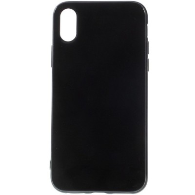 Apple iPhone X (iPhone Xs) cieta silikona (TPU) melns apvalks / vacins.lv