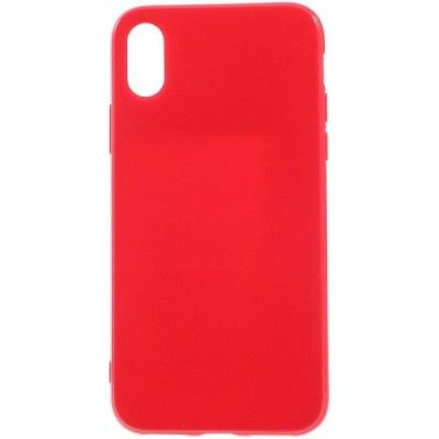 Apple iPhone X (iPhone Xs) cieta silikona (TPU) sarkans apvalks / vacins.lv