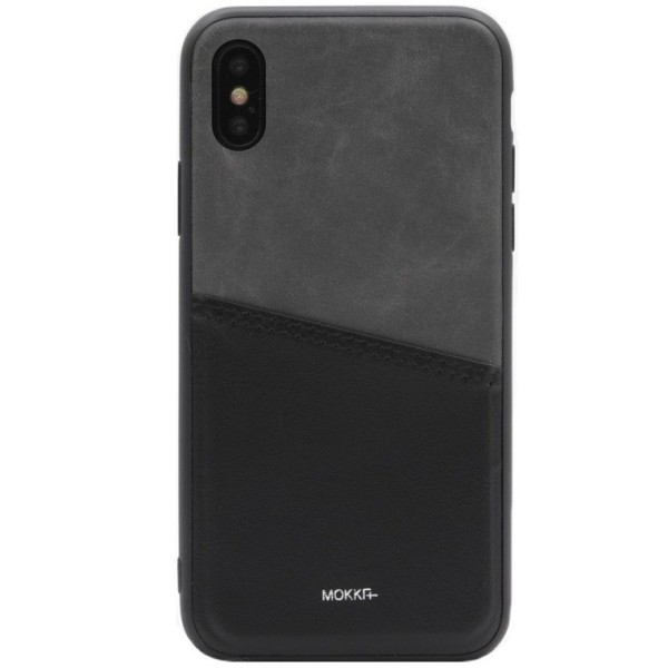 „MOKKA“ Svelte кожный чехол - чёрный / серый (iPhone X / Xs)