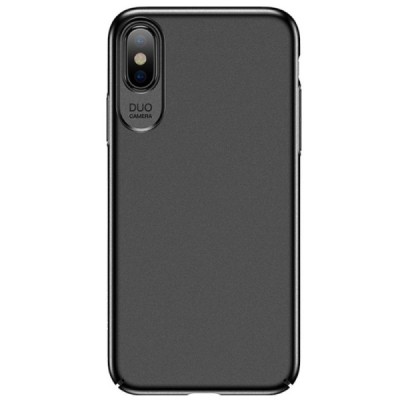 „USAMS“ Jay Apple iPhone X (iPhone Xs) melns plastika apvalks / vacins.lv