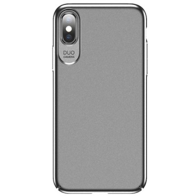 „USAMS“ Jay Apple iPhone X (iPhone Xs) sudrabs plastika apvalks / vacins.lv