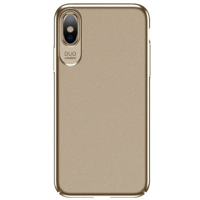USAMS Jay серии Apple iPhone X (iPhone Xs) золотой пластиковый чехол | Vacins.lv