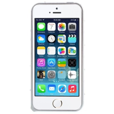 Kingxbar stilīgs sudrabs Apple iPhone 5, 5s un SE rāmis - sānu apmale (bamperis) / Vacins.lv