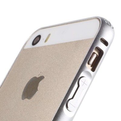 Kingxbar stilīgs sudrabs Apple iPhone 5, 5s un SE rāmis - sānu apmale (bamperis) / Vacins.lv