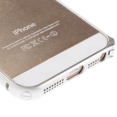 Kingxbar stilīgs sudrabs Apple iPhone 5, 5s un SE rāmis - sānu apmale (bamperis) / Vacins.lv
