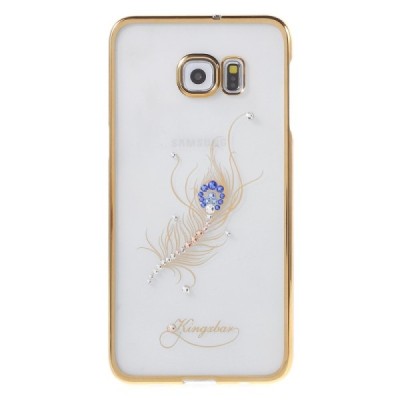 Samsung Galaxy S6 Edge+ (G928) Kingxbar Crystal Icon Pro Peacock Swarovski пластиковый прозрачный золотой чехол с кристаллами | 
