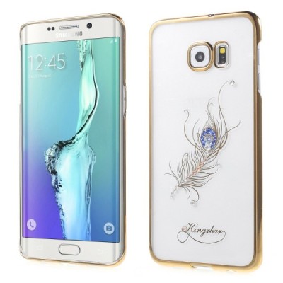 Samsung Galaxy S6 Edge+ (G928) Kingxbar Crystal Icon Pro Peacock Swarovski пластиковый прозрачный золотой чехол с кристаллами | 