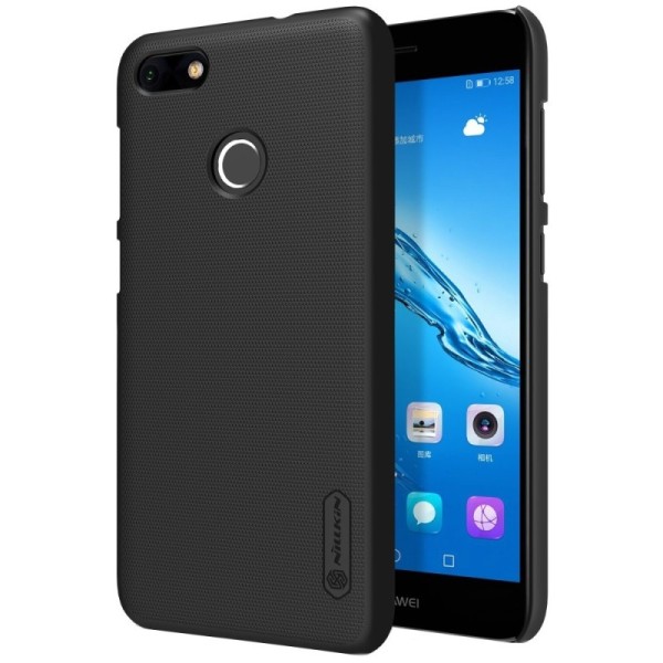 „Nillkin“ Frosted Shield futrālis - melns + ekrāna aizsargplēve (P9 Lite Mini)