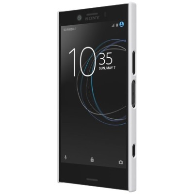 Nillkin Frosted Shield Sony Xperia XZ1 Compact белый пластиковый чехол + защитная пленка для экрана | Vacins.lv
