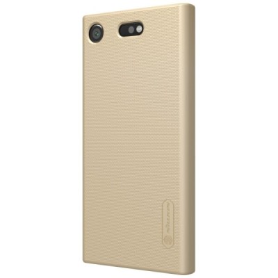 Nillkin Frosted Shield Sony Xperia XZ1 Compact золотой пластиковый чехол | Vacins.lv