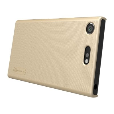 Nillkin Frosted Shield Sony Xperia XZ1 Compact золотой пластиковый чехол | Vacins.lv