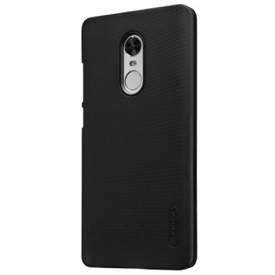 Xiaomi Redmi Note 4 X Nillkin Frosted Shield melns plastmasas apvalks + ekrāna aizsargplēve / Vacins.lv