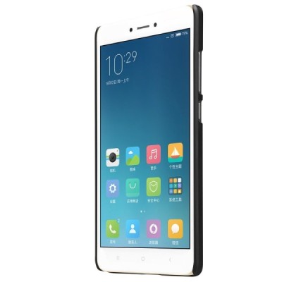 Xiaomi Redmi Note 4 X Nillkin Frosted Shield melns plastmasas apvalks + ekrāna aizsargplēve / Vacins.lv