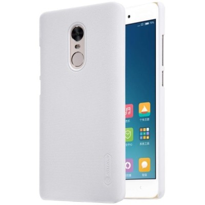 Xiaomi Redmi Note 4X Nillkin Frosted Shield белый пластиковый чехол + защитная пленка для экрана | Vacins.lv